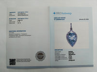 3.88 Ct Pear Mixed Cut Natural Aquamarine 950 Platinum Pendant