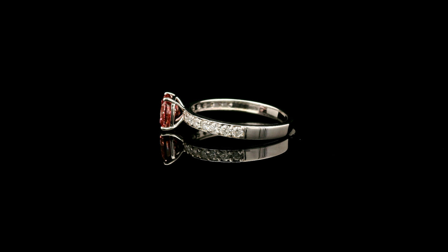 1.37 Carats Pink Lab Grown Diamond 14K Gold Ring
