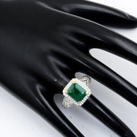 4.17 Carats Emerald 14K Gold Ring