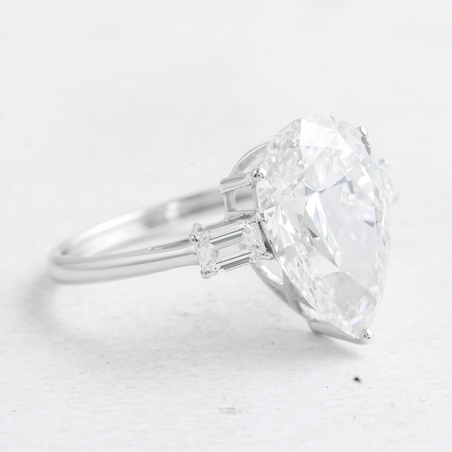 5.12 Ct Pear Lab Grown Diamond 14K Gold Ring