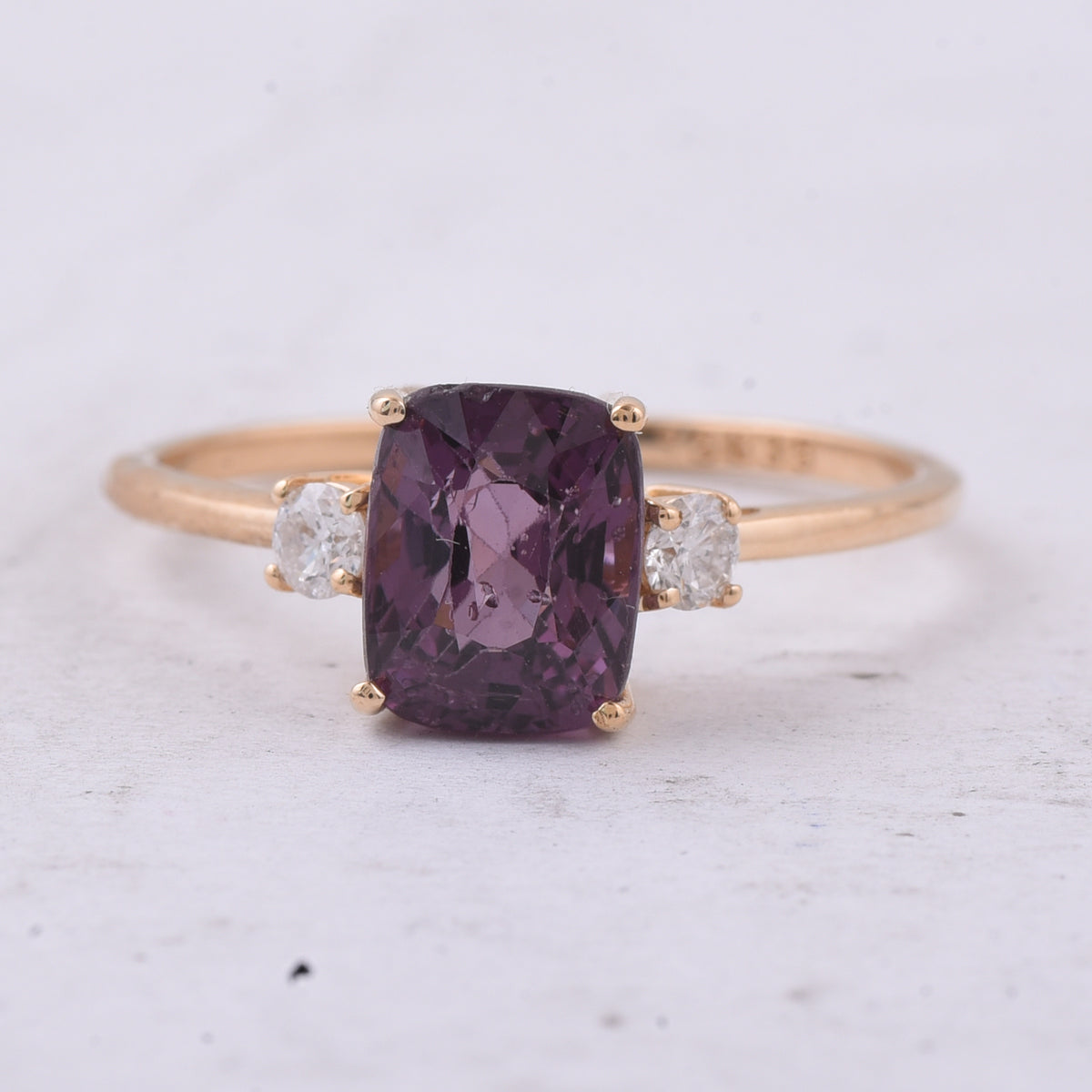 1.64 Ct Cushion Natural Spinel 14K Gold Ring