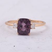 1.64 Ct Cushion Natural Spinel 14K Gold Ring