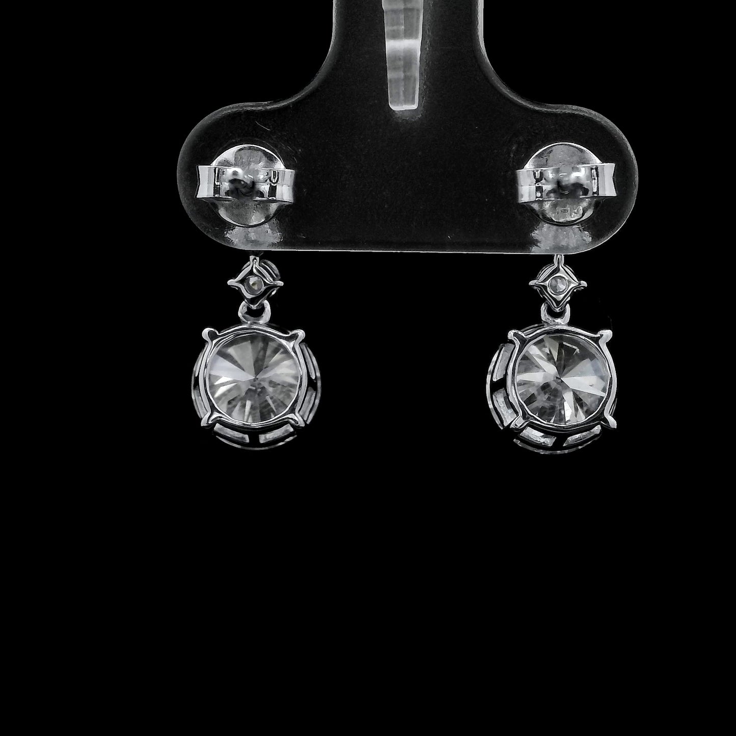 3.45 Ct Round Lab Grown Diamond 14K Gold Earrings
