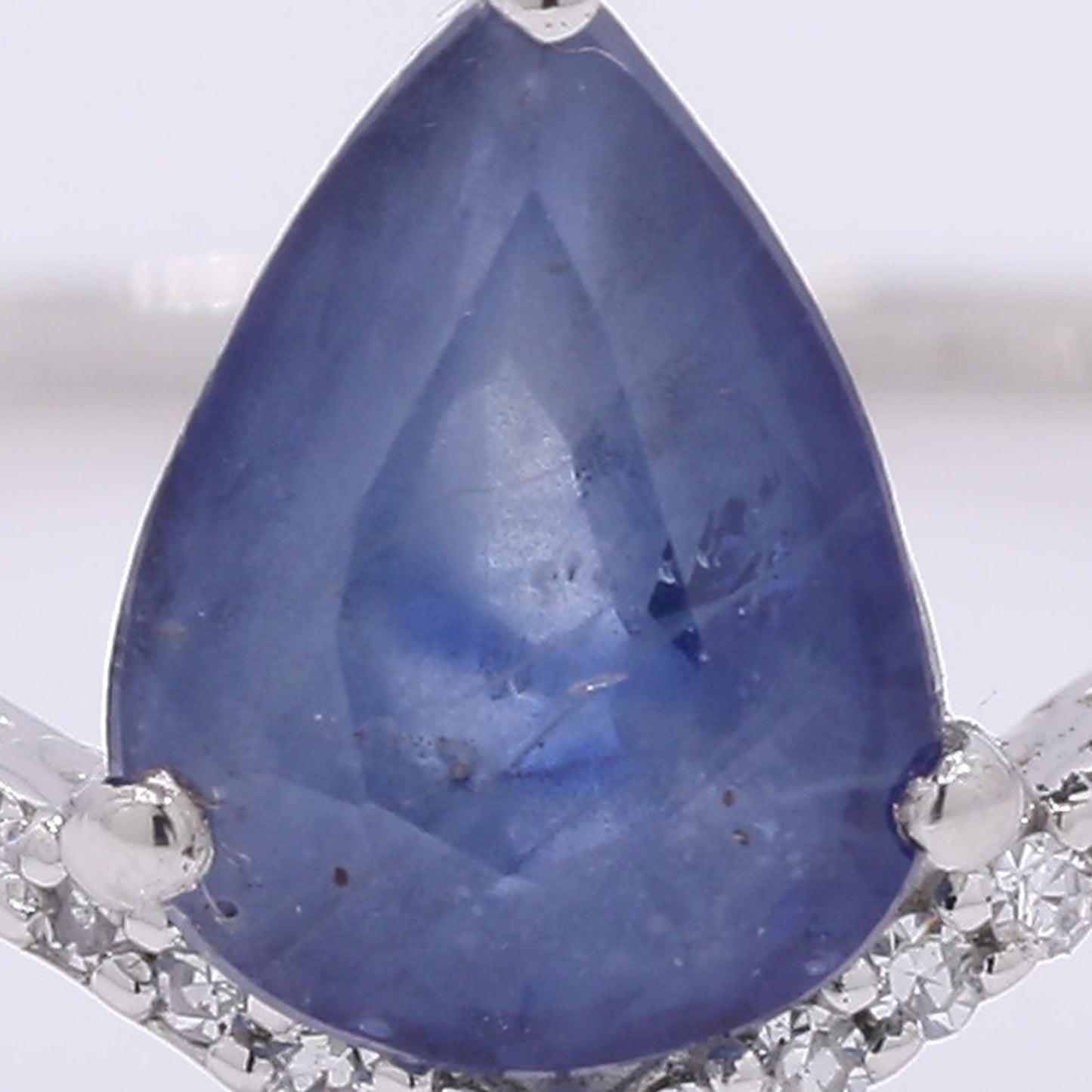1.49 Ct Pear Mixed Cut Natural Sapphire 950 Platinum Ring