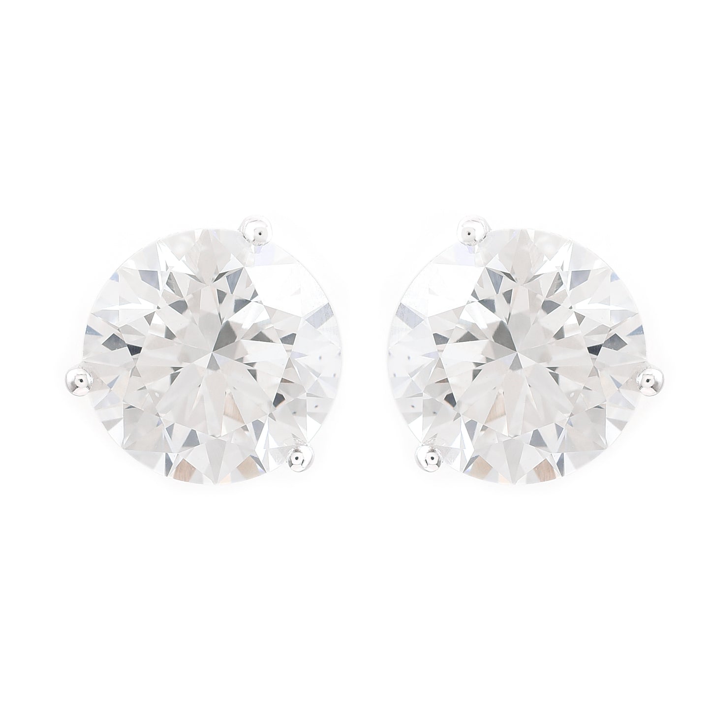 5.15 Carats Lab Grown Diamond 14K Gold Earrings