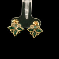 3.14 Ct Marquise Emerald 14K Gold Earrings