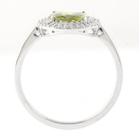1.69 Ct Oval Mixed Cut Natural Green Sapphire 950 Platinum Ring