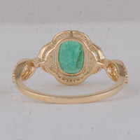 1.58 Ct Oval Emerald 9K Gold Ring