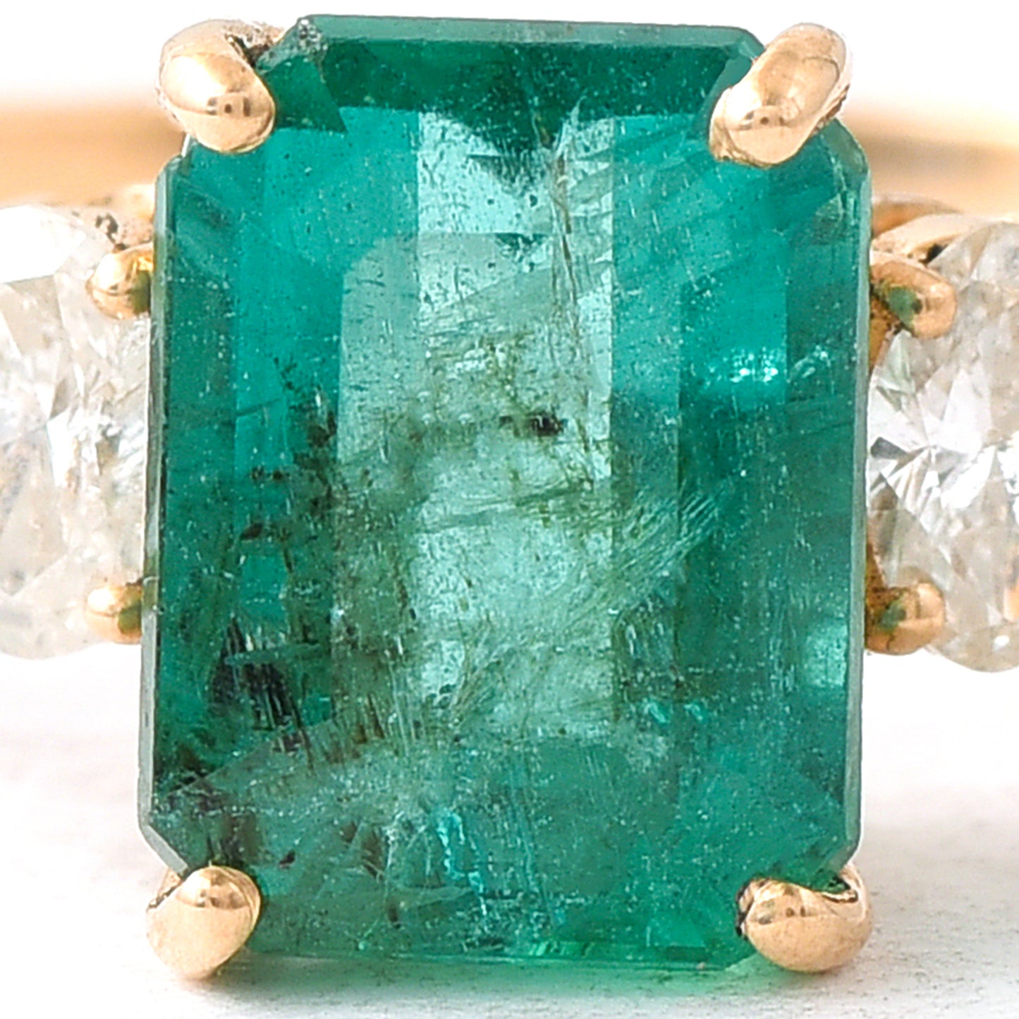 1.89 Ct Octagon Emerald 14K Gold Ring
