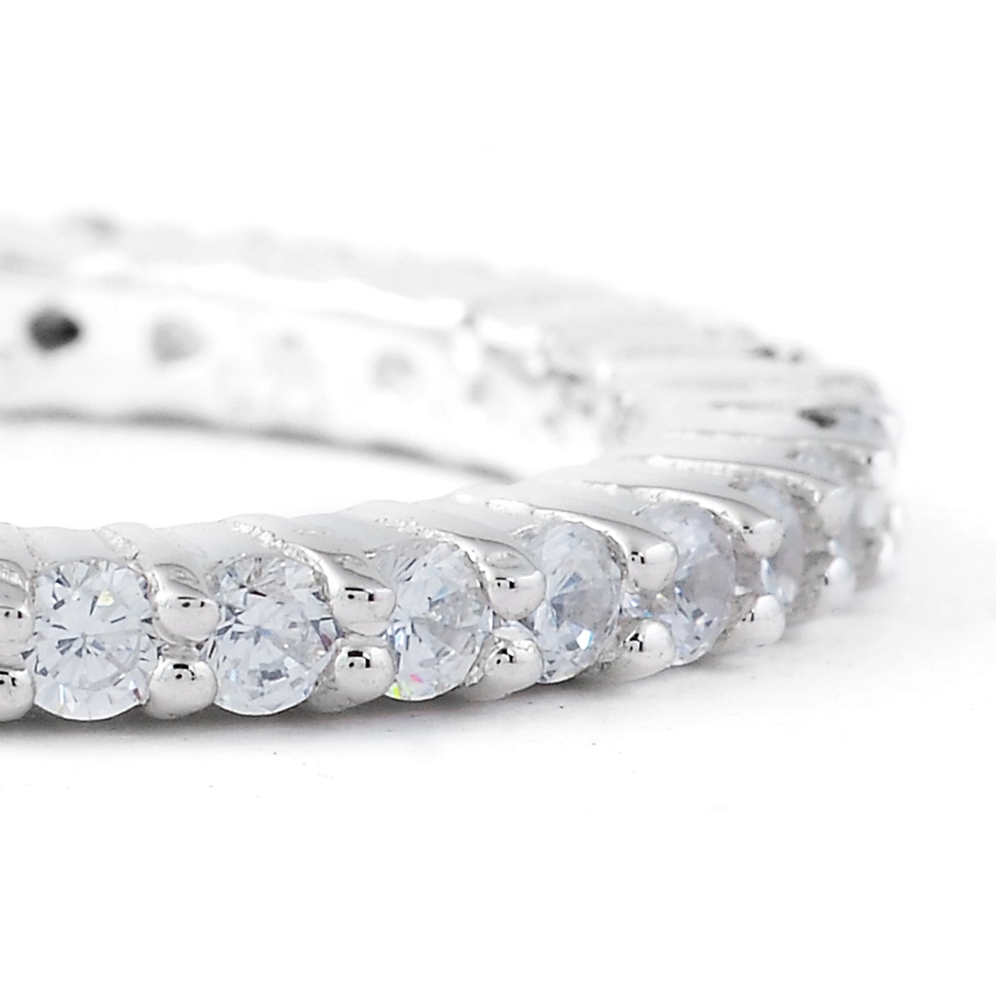 2.10 Ct Round Cubic Zirconia, 925 Sterling Silver Ring