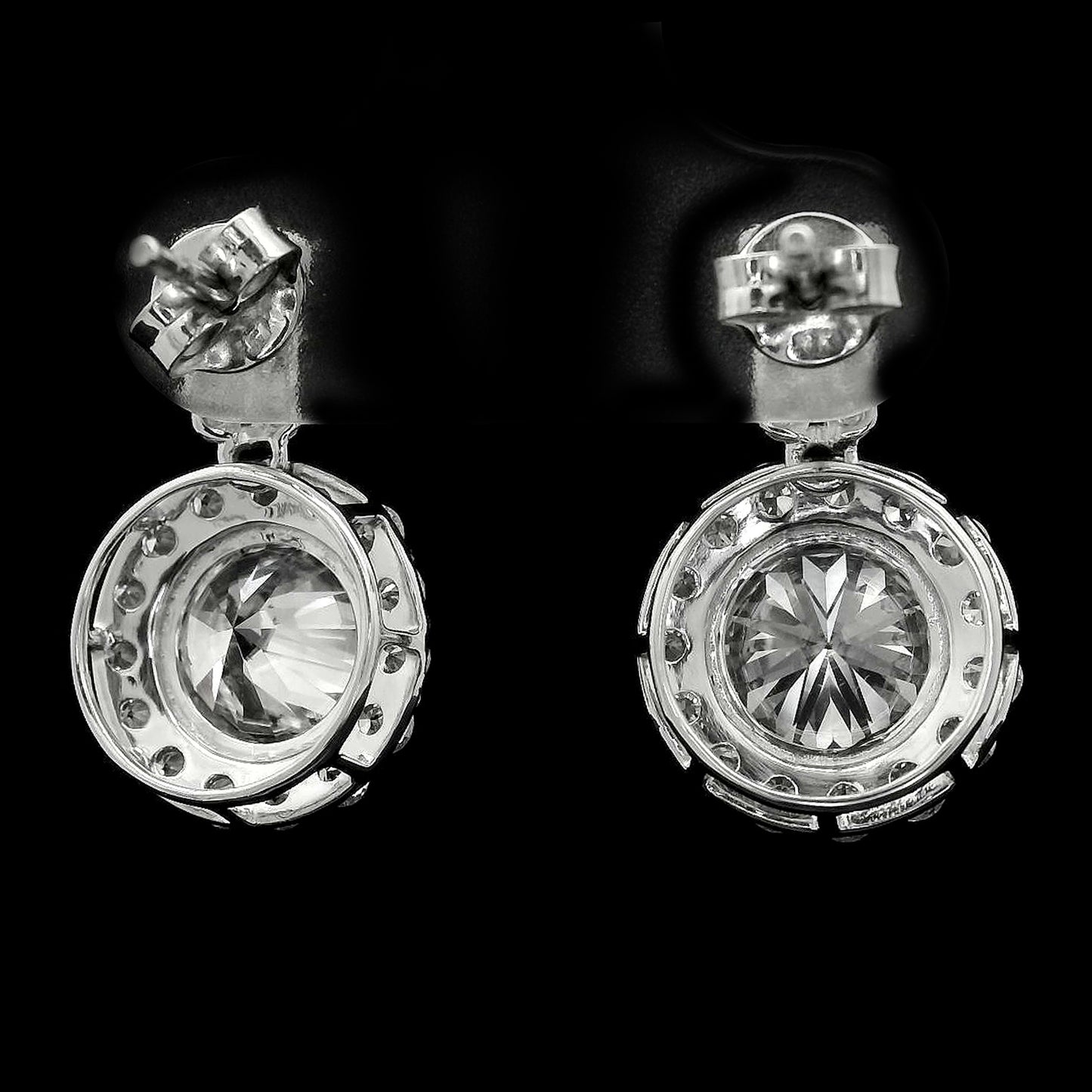 4.20 Carats Lab Grown Diamond 14K Gold Earrings