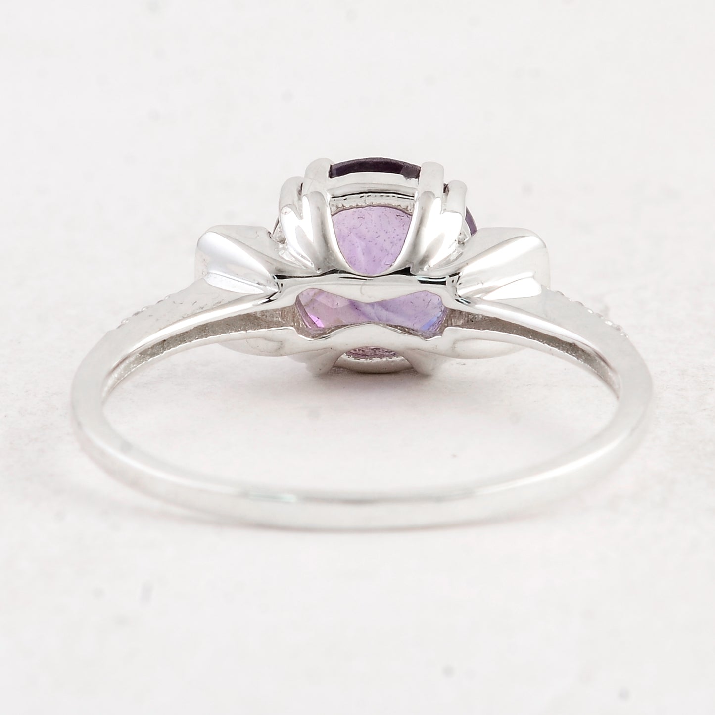 2.02 Ct Round Amethyst 925 Sterling Silver Ring