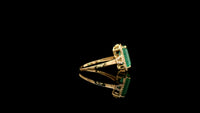 2.63 Ct Octagon Natural Emerald 14K Gold Ring