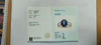 2.55 Ct Oval Mixed Cut Natural Sapphire 14K Gold Ring