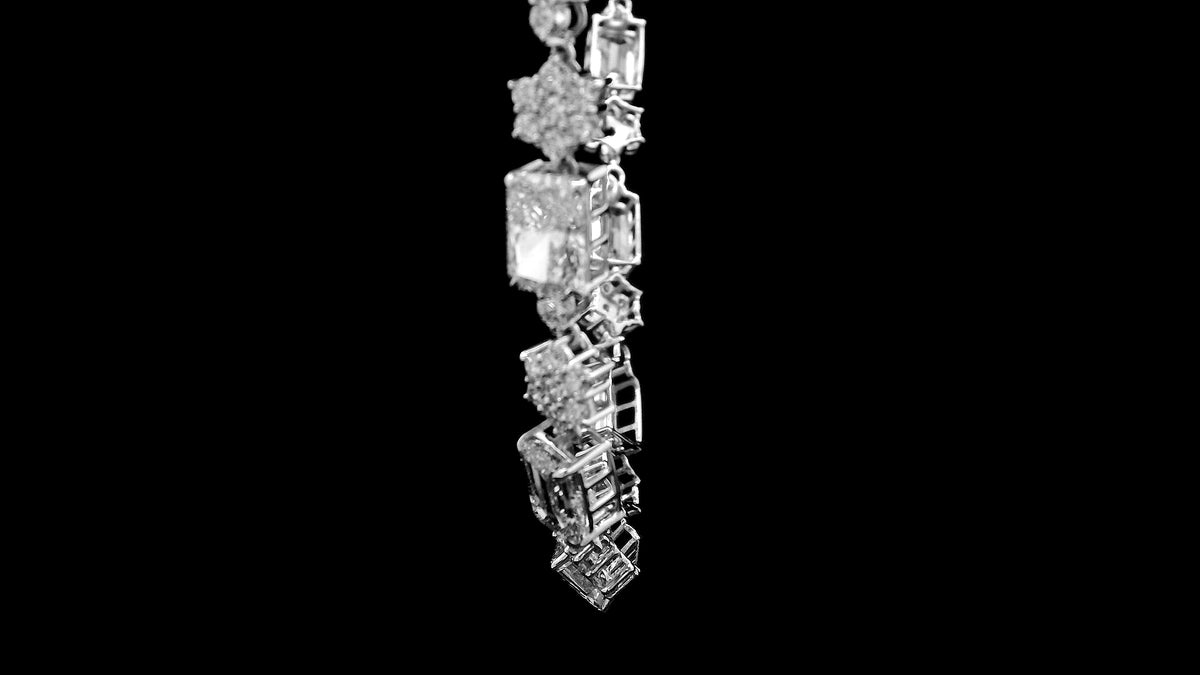 44.66 Carats Lab Grown Diamond 14K Gold Necklace