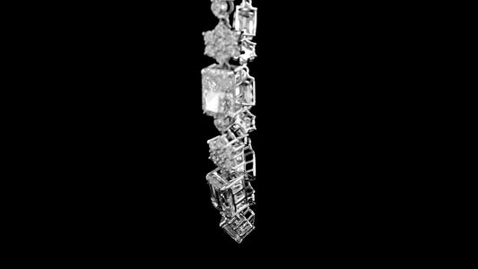 44.66 Carats Lab Grown Diamond 14K Gold Necklace