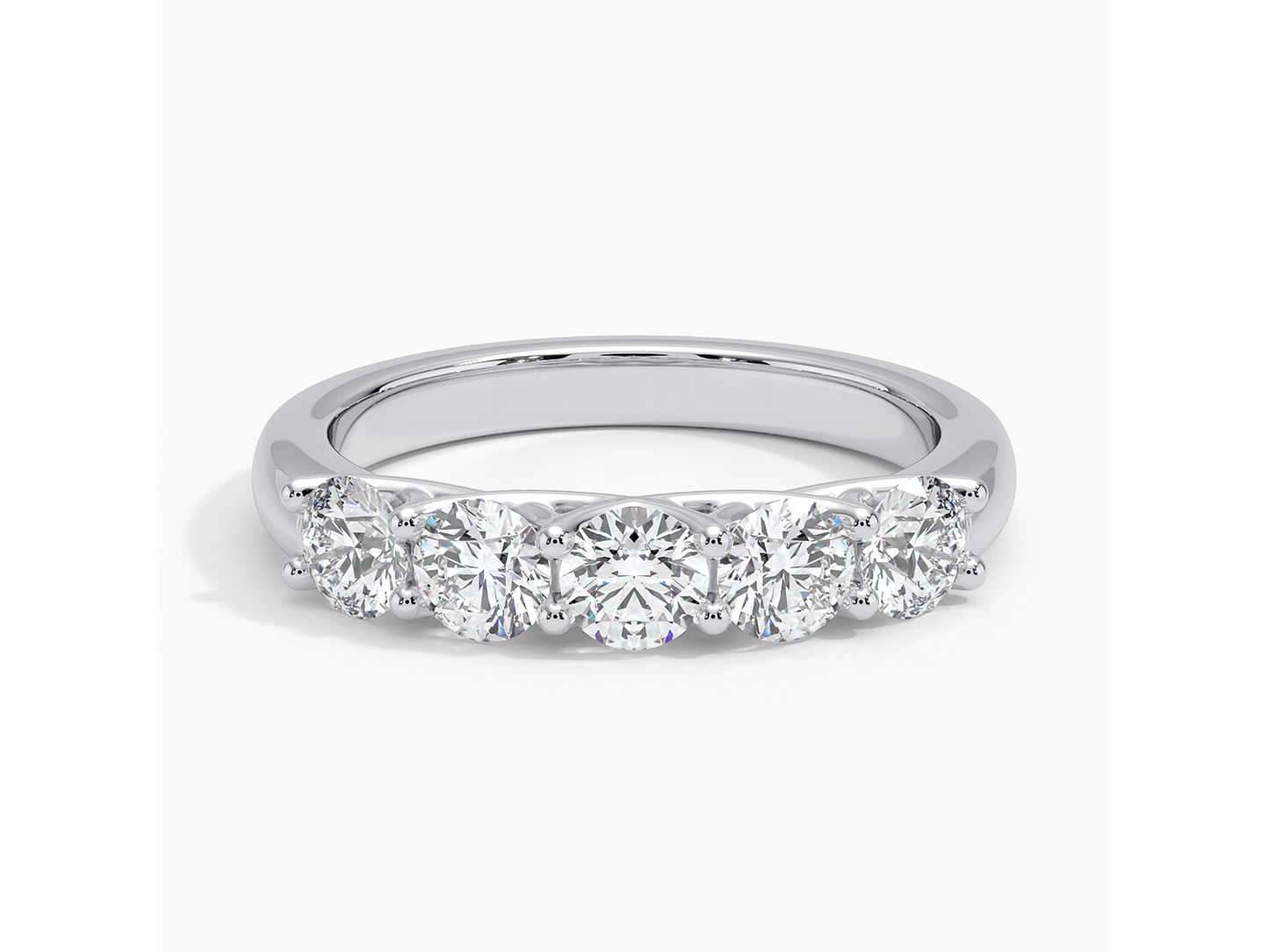 Timeless Harmony 18K White Gold Lab Diamond Ring 1 ctw