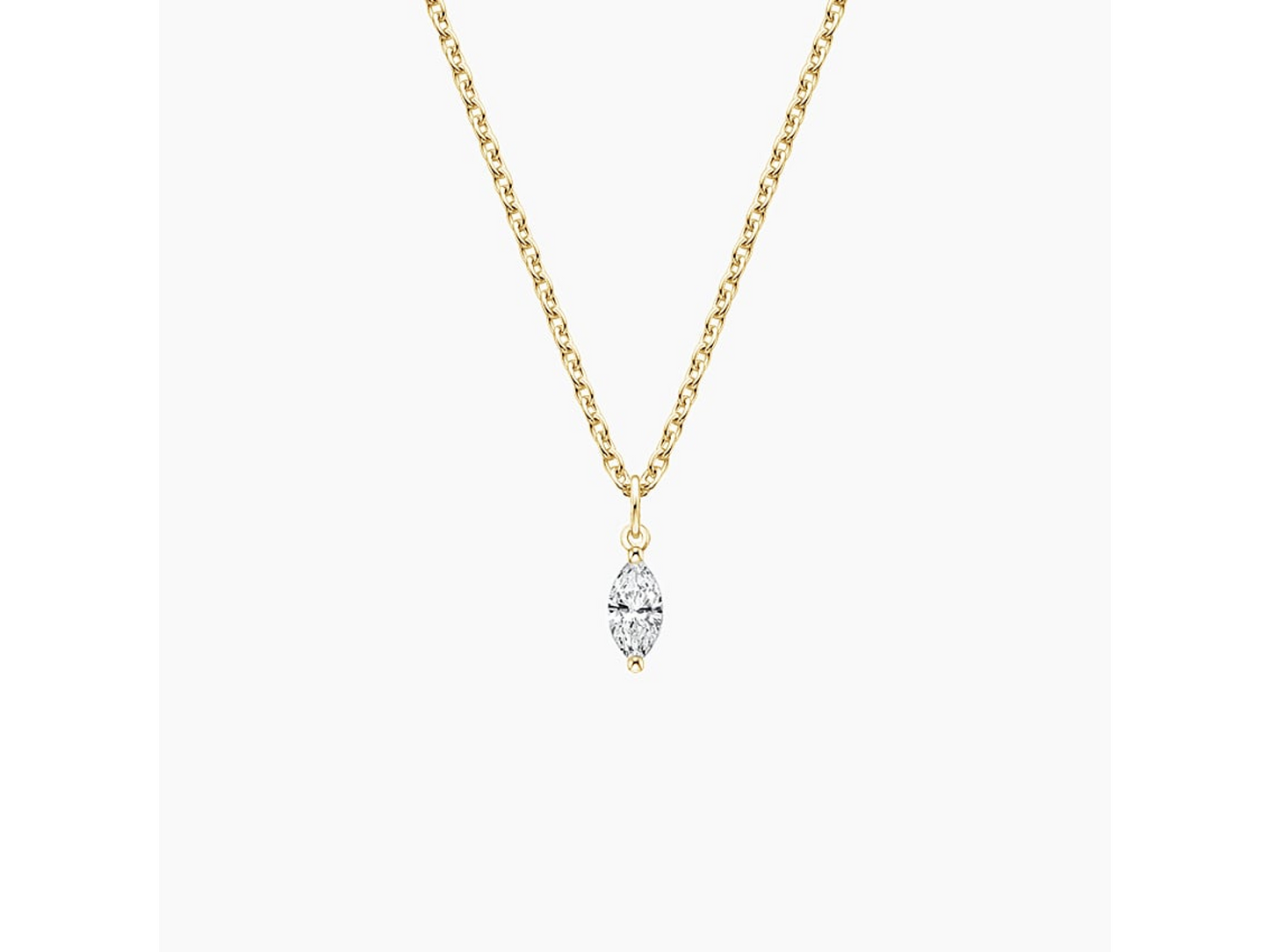 Marquise Diamond Glide Necklace 1/6 ctw
