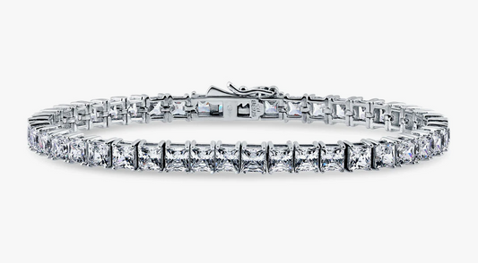 Princess CZ Statement Tennis Bracelet in Sterling Silver