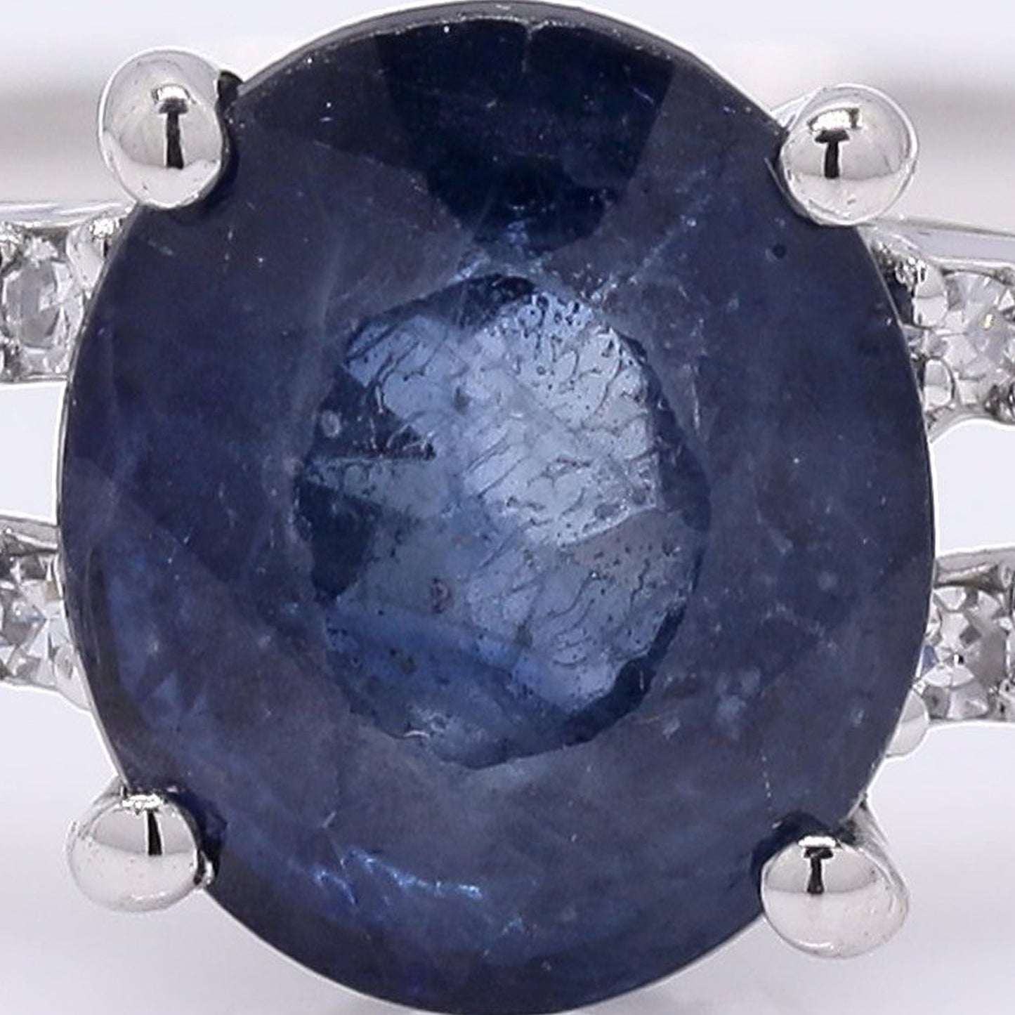 1.34 Ct Oval Mixed Cut Natural Sapphire 950 Platinum Ring