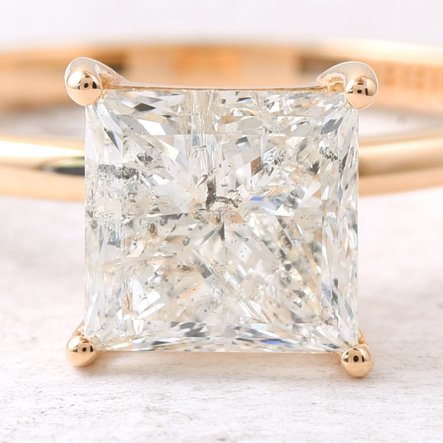 2.03 Ct Square Diamond 14K Gold Ring