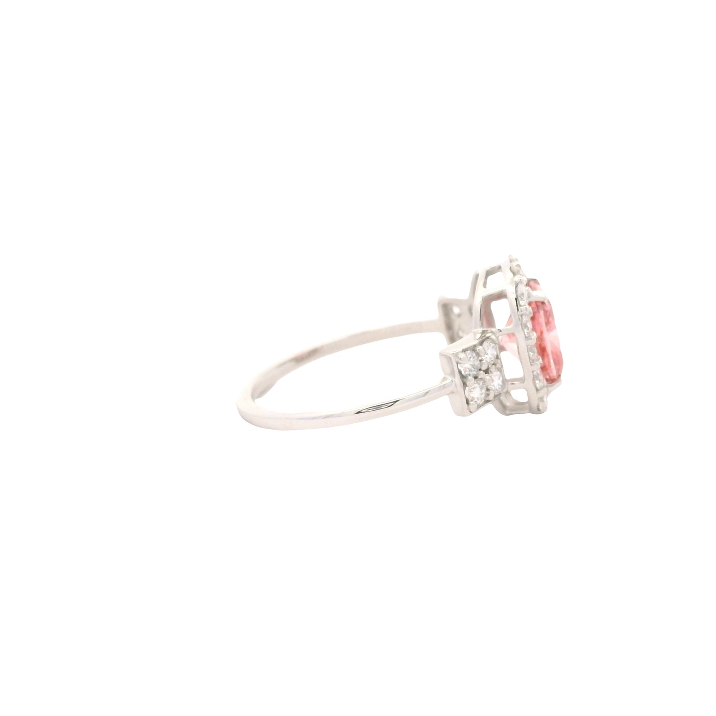 2.12 Carats Pink Lab Grown Diamond 14K Gold Ring