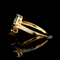 1.14 Ct Octagon Tourmaline 14K Gold Ring