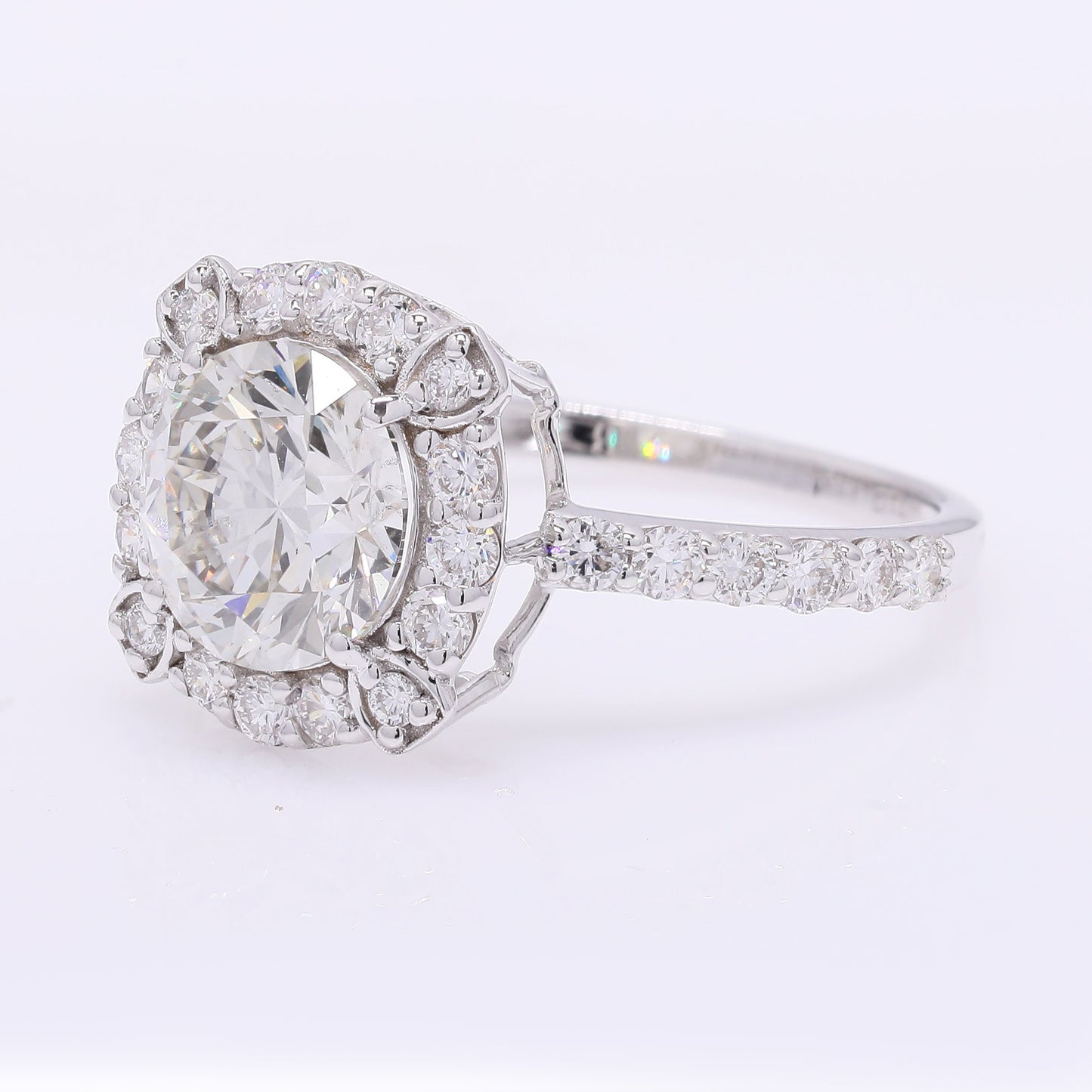 2.76 Carats Lab Grown Diamond 14K Gold Ring