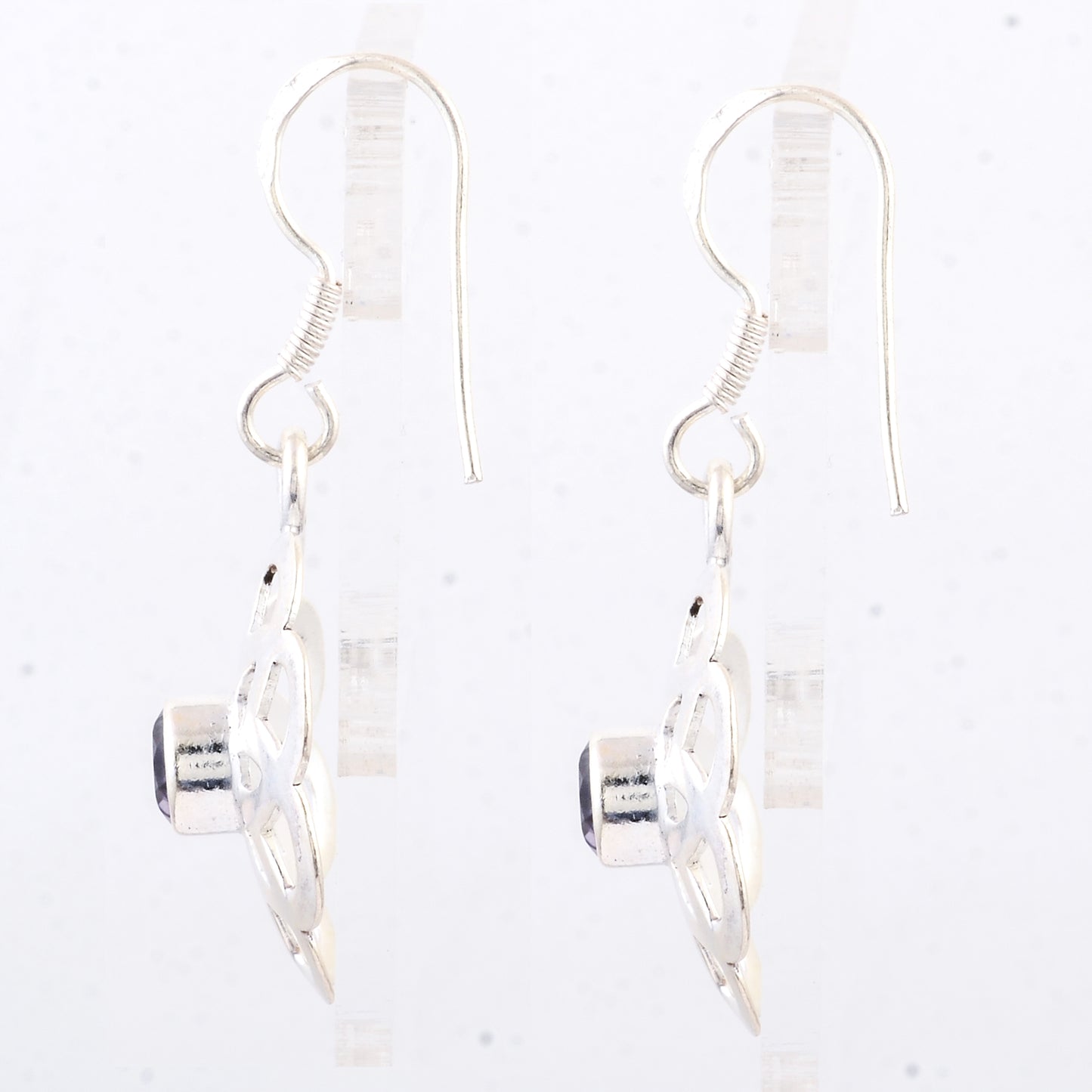 3.02 Ct Garnet 925 Sterling Silver Earrings
