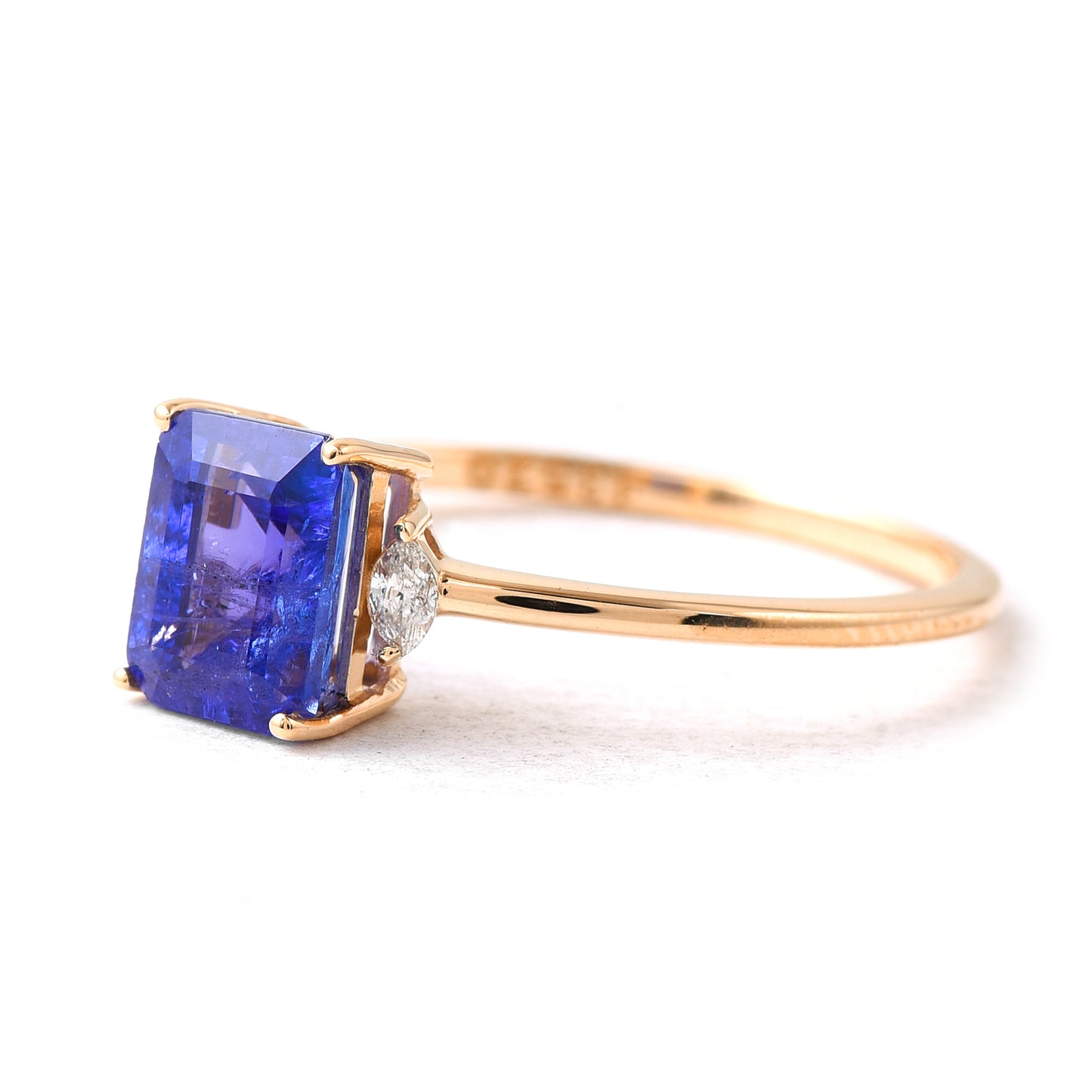 1.51 Ct Octagon Tanzanite 14K Gold Ring