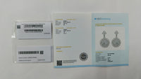 4.52 Carats Lab Grown Diamond 14K Gold Earrings