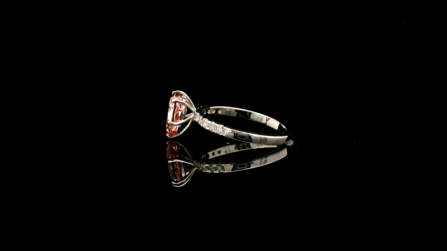 1.79 Carats Pink Lab Grown Diamond 14K Gold Ring