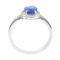 1.66 Ct Oval Mixed Cut Natural Sapphire 950 Platinum Ring