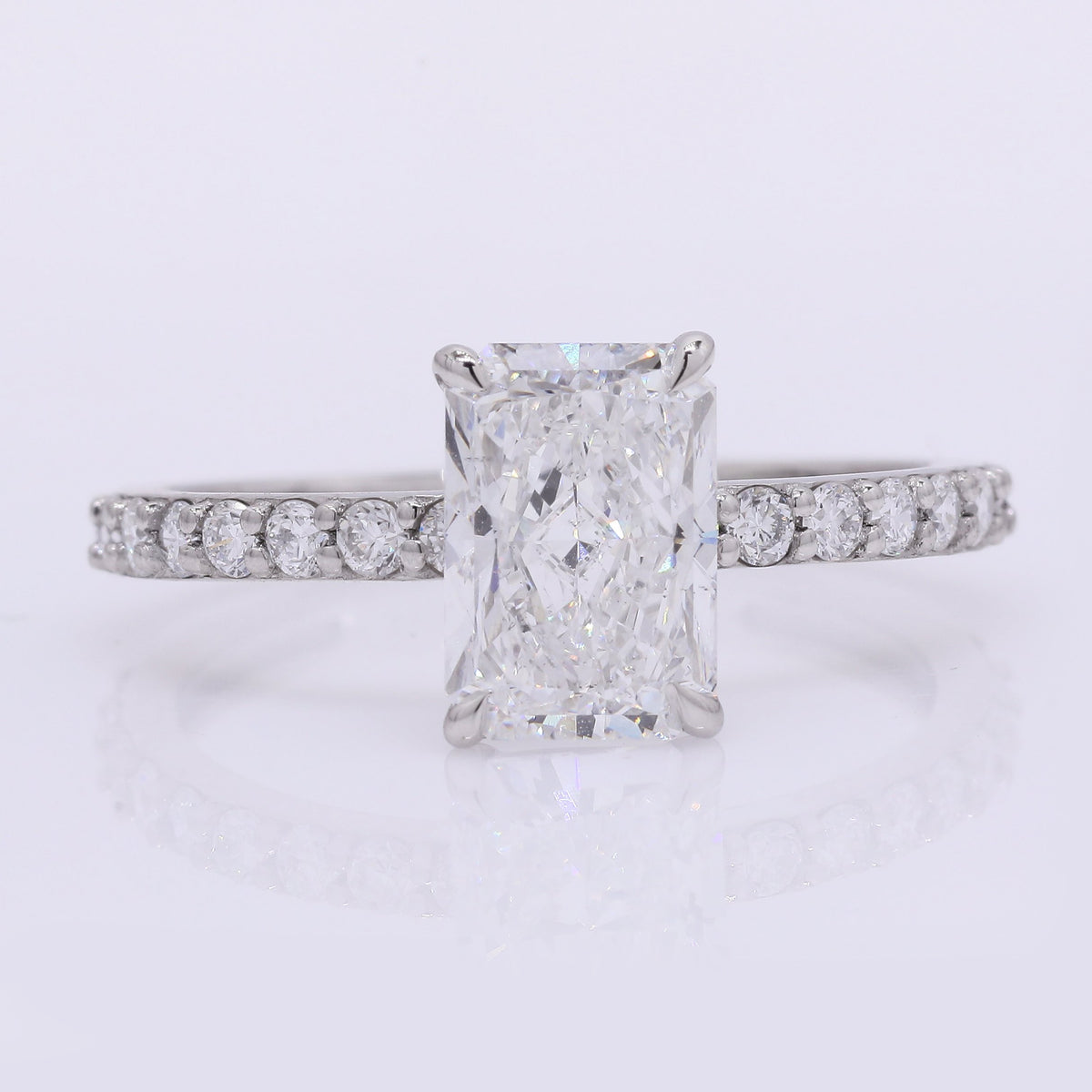 2.40 Carats Lab Grown Diamond 950 Platinum Ring