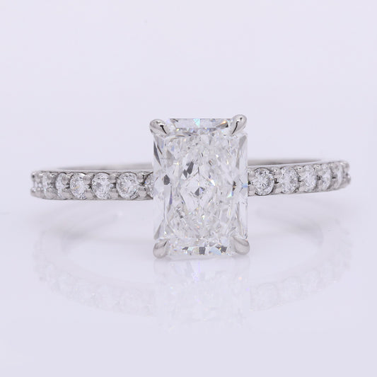 2.40 Carats Lab Grown Diamond 950 Platinum Ring
