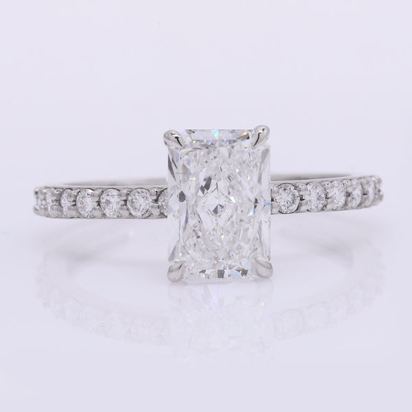 2.40 Carats Lab Grown Diamond 950 Platinum Ring