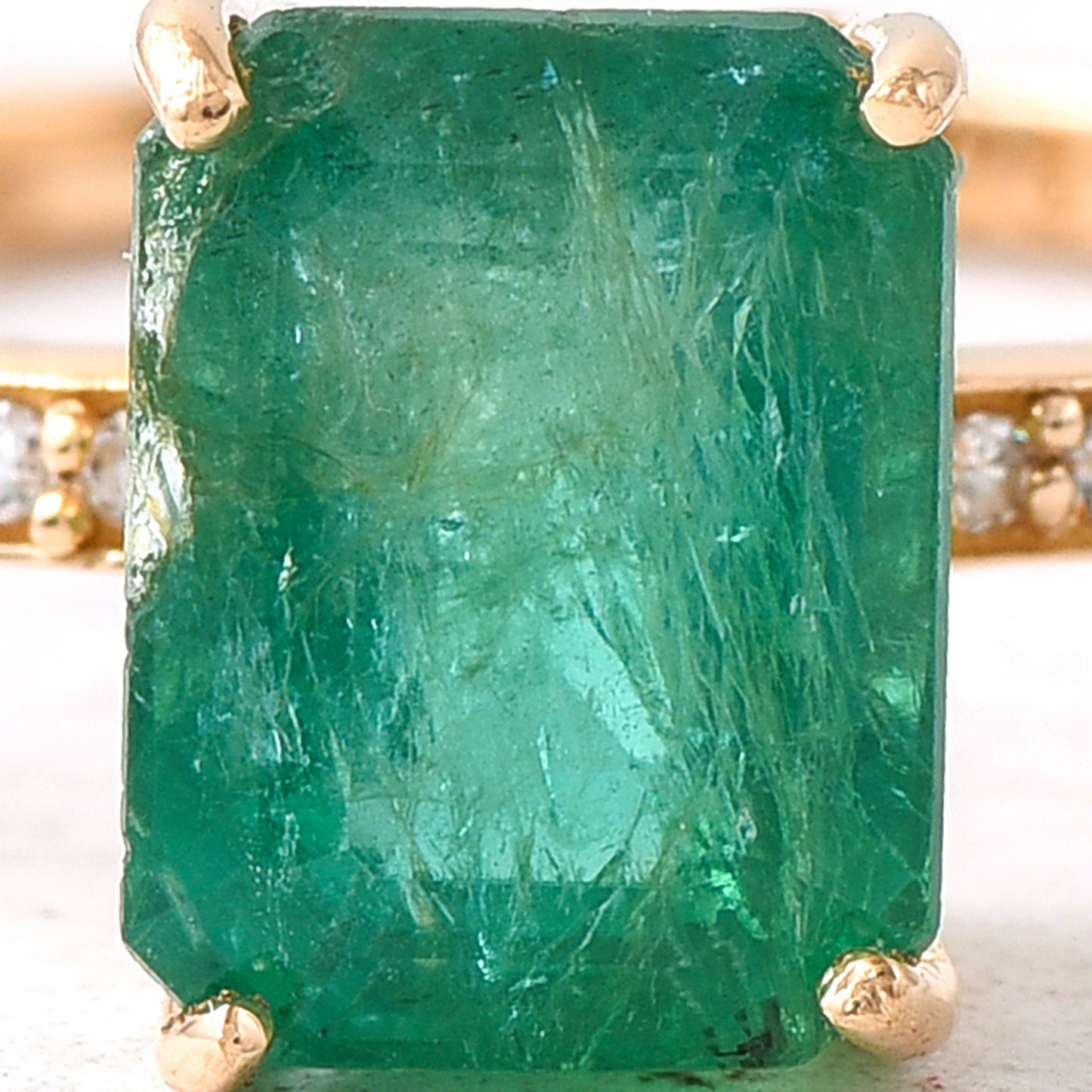 1.76 Ct Octagon Emerald 14K Gold Ring