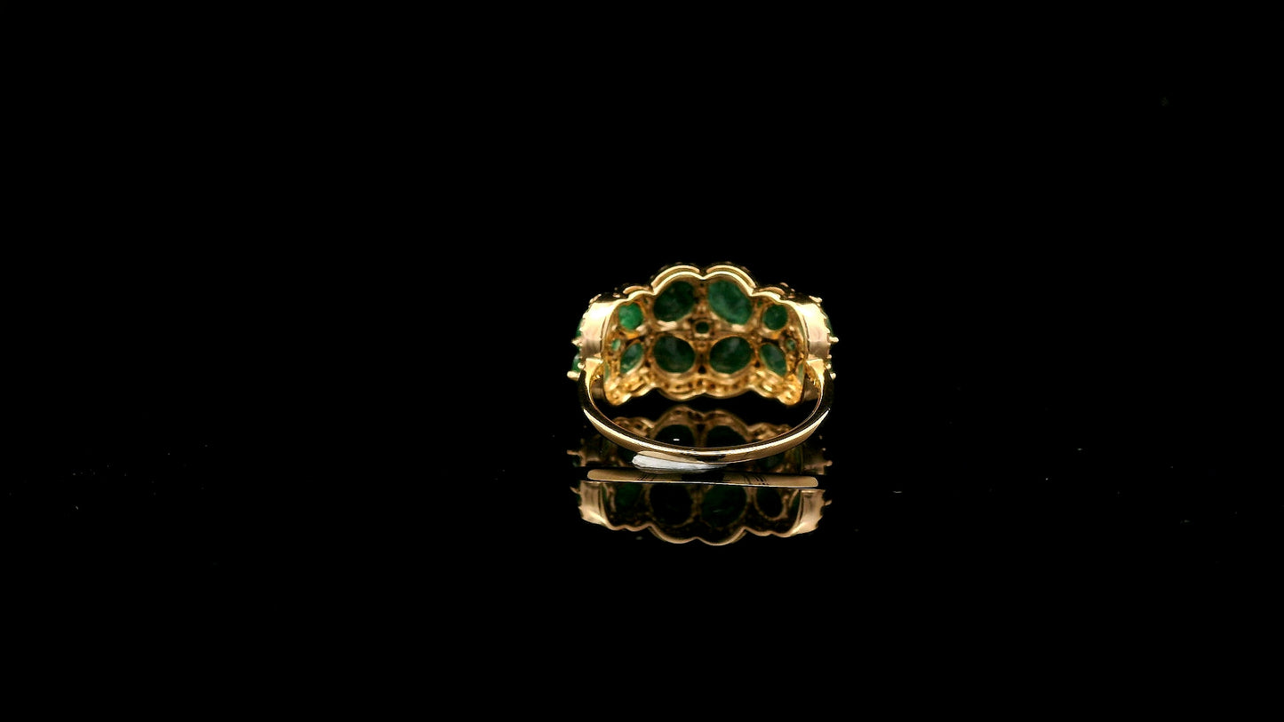 2.76 Ct Oval Emerald 14K Gold Ring