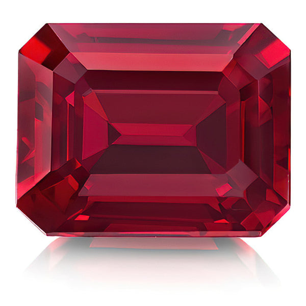 4.77 Carats Lab Grown Ruby Rectangle Loose Gemstone