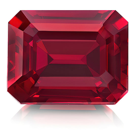 8.61 Carats Lab Grown Ruby Rectangle Loose Gemstone