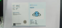 2.53 Ct Oval Mixed Cut Natural Aquamarine 14K Gold Ring