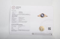 2.02 Ct Oval Mixed Cut Natural Corunum Sapphire 14K Gold Ring