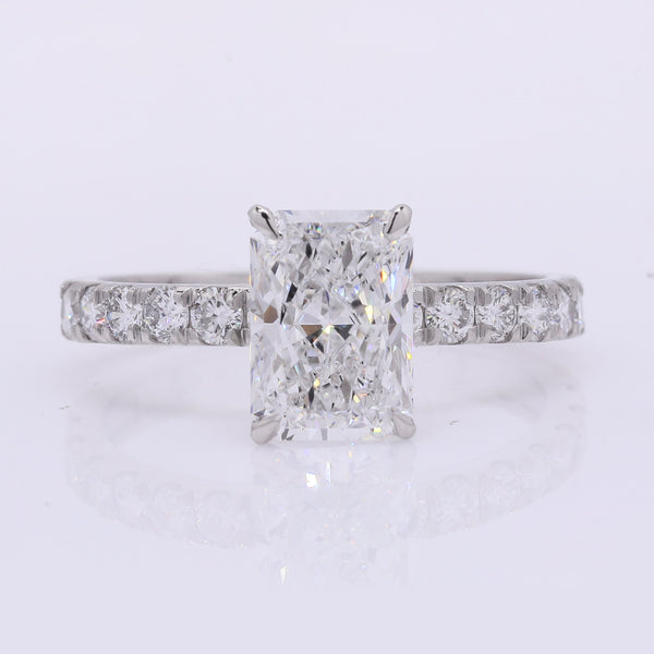 2.49 Carats Lab Grown Diamond 950 Platinum Ring