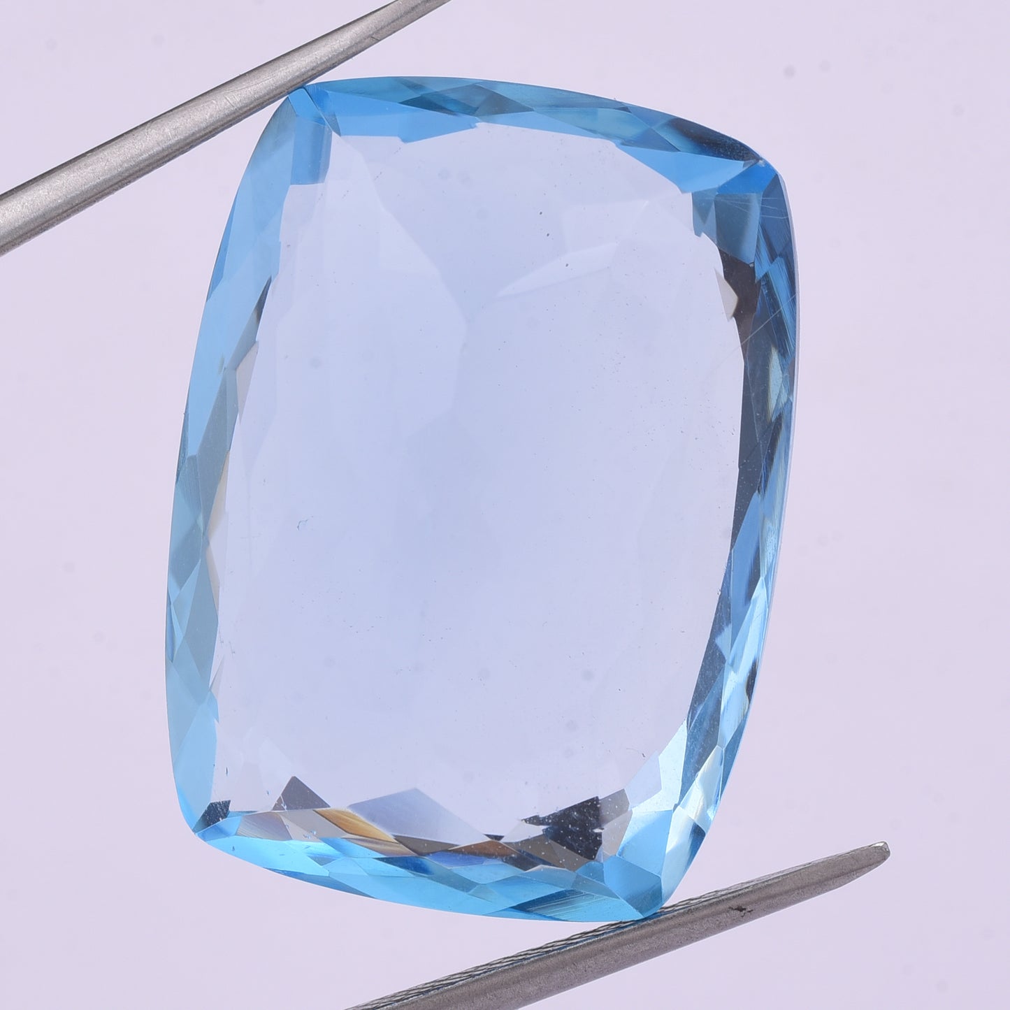 42.56 Natural Topaz Blue Topaz Rectangular Cushion Mixed Cut Gemstone