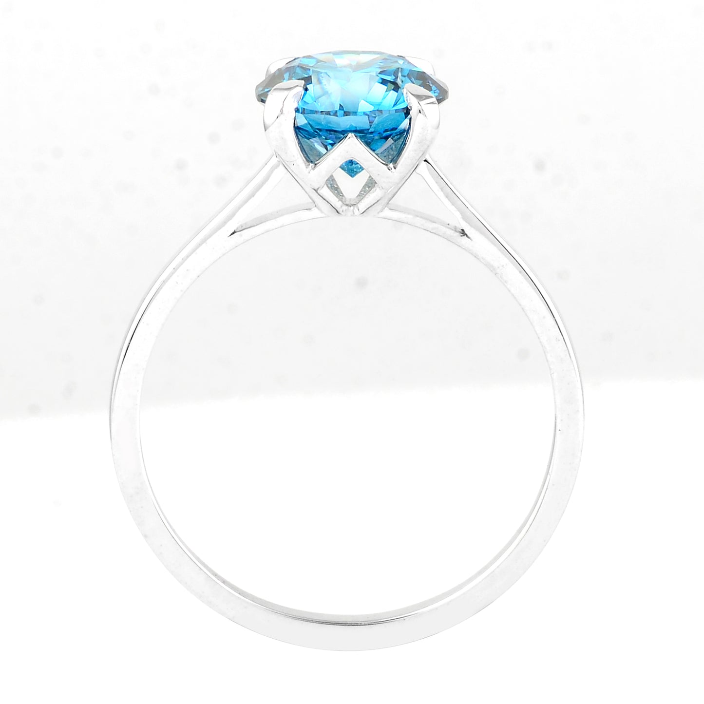 2.00 Carats Blue Lab Grown Diamond 14K Gold Ring