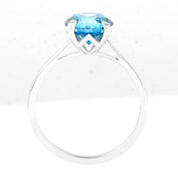 2.00 Carats Blue Lab Grown Diamond 14K Gold Ring
