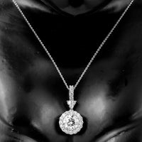 2.20 Carats Lab Grown Diamond 14K Gold Pendant