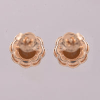 1.16 Ct Round Mixed Cut Natural Fire Opal 14K Gold Earrings