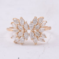 1.05 Ct Marquise Natural Diamond 14K Gold Ring