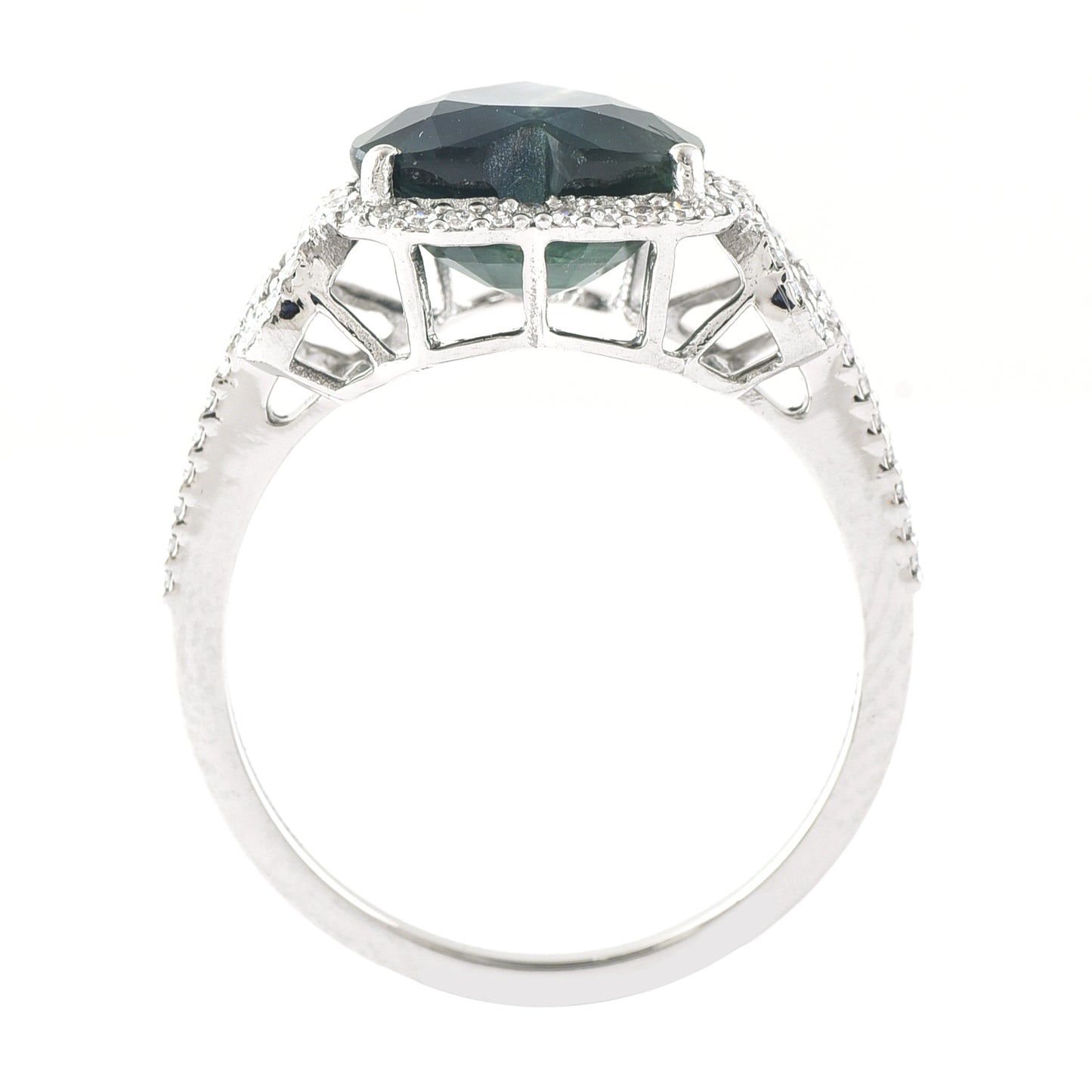 3.79 Ct Heart Mixed Cut Natural Bi-Coloured Sapphire 950 Platinum Ring